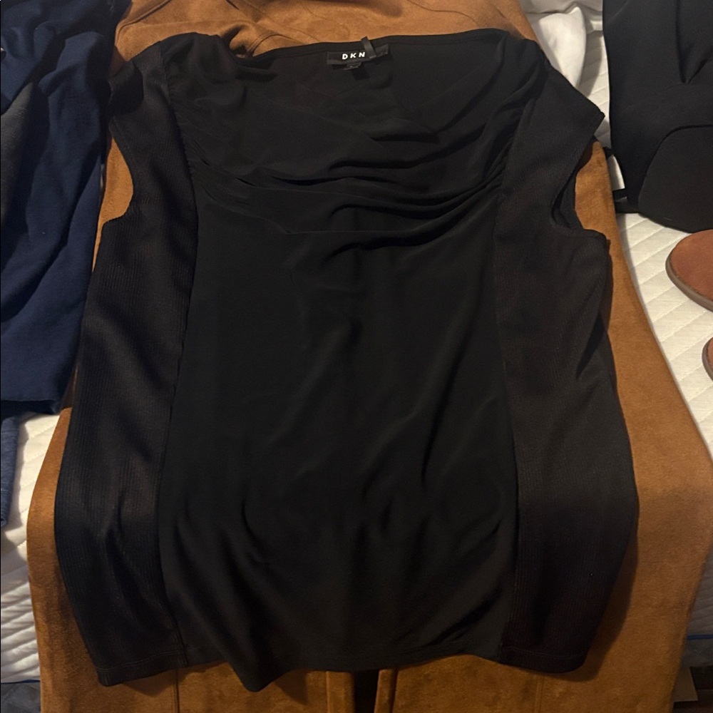 DKNY Black Sleeveless Top